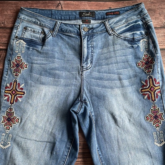 EARL JEANS | Embroidered skinny ankle jeans - Picture 5 of 10